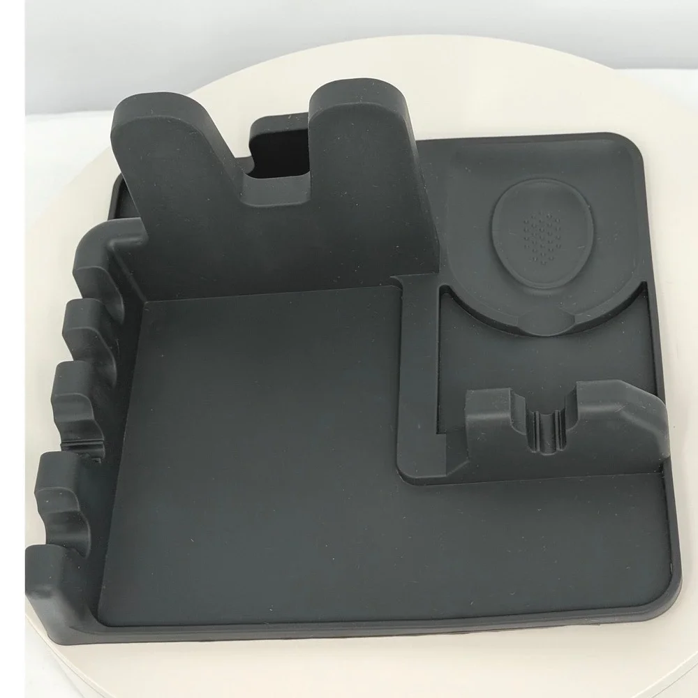 Silicone‎ Kitchen Utensil Rest Spoon Holder Mat Countertop Spill Pad Gray 96-11